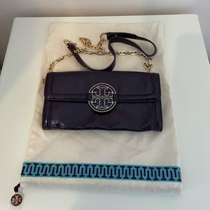 Tory Burch Amanda Aged Patent Leather Crossbody
